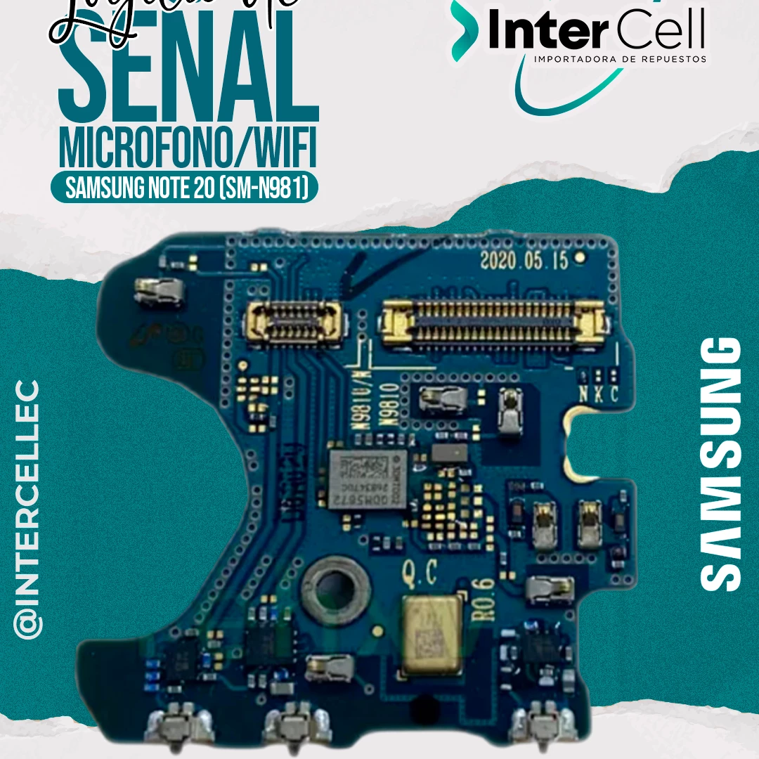 PLACA DE SEÑAL/MICROFONO/WIFI SAMSUNG NOTE 20 (SM-N981)