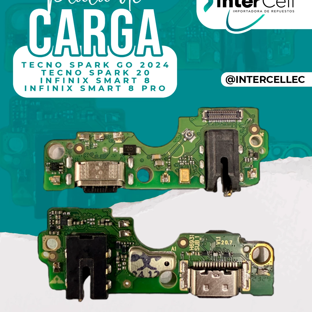 PLACA DE CARGA SPARK GO 2024/SPARK 20/SMART 8/SMART 8 PRO ORIGINAL
