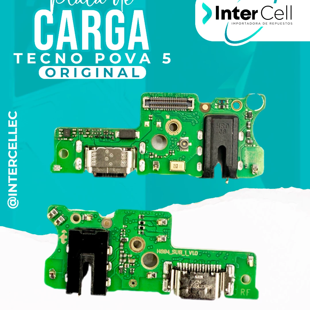 PLACA DE CARGA TECNO POVA 5 (ORIGINAL)