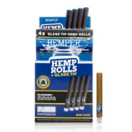 Hemper Hemp Rolls + Glass Tips Mini Size