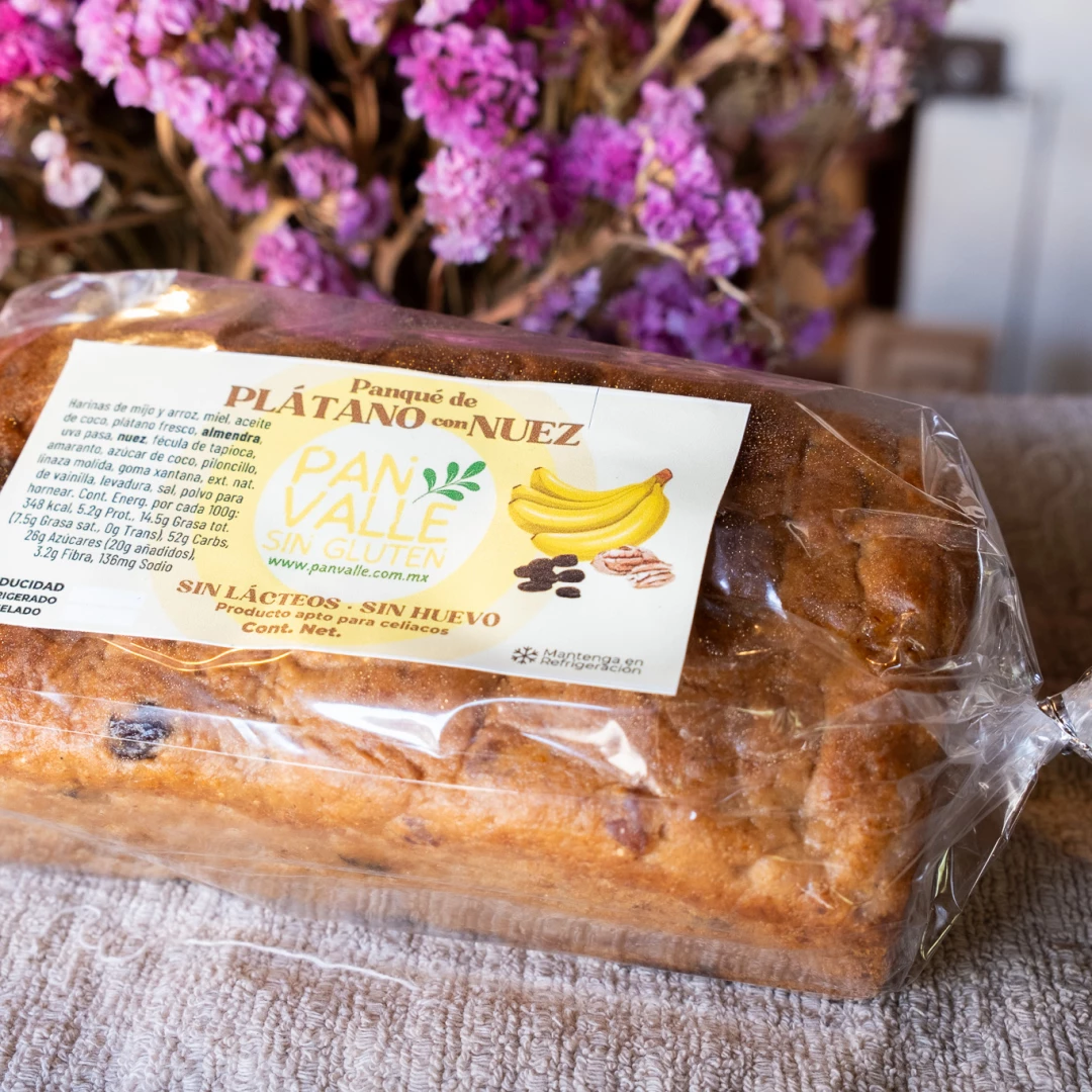 Panqué dulce de 600g: plátano o cacao