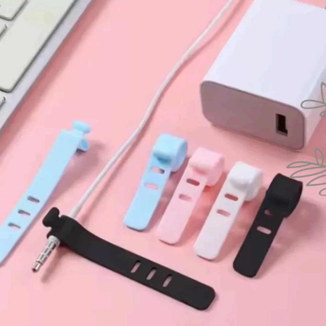 Set 6 Sujetador de cables silicon