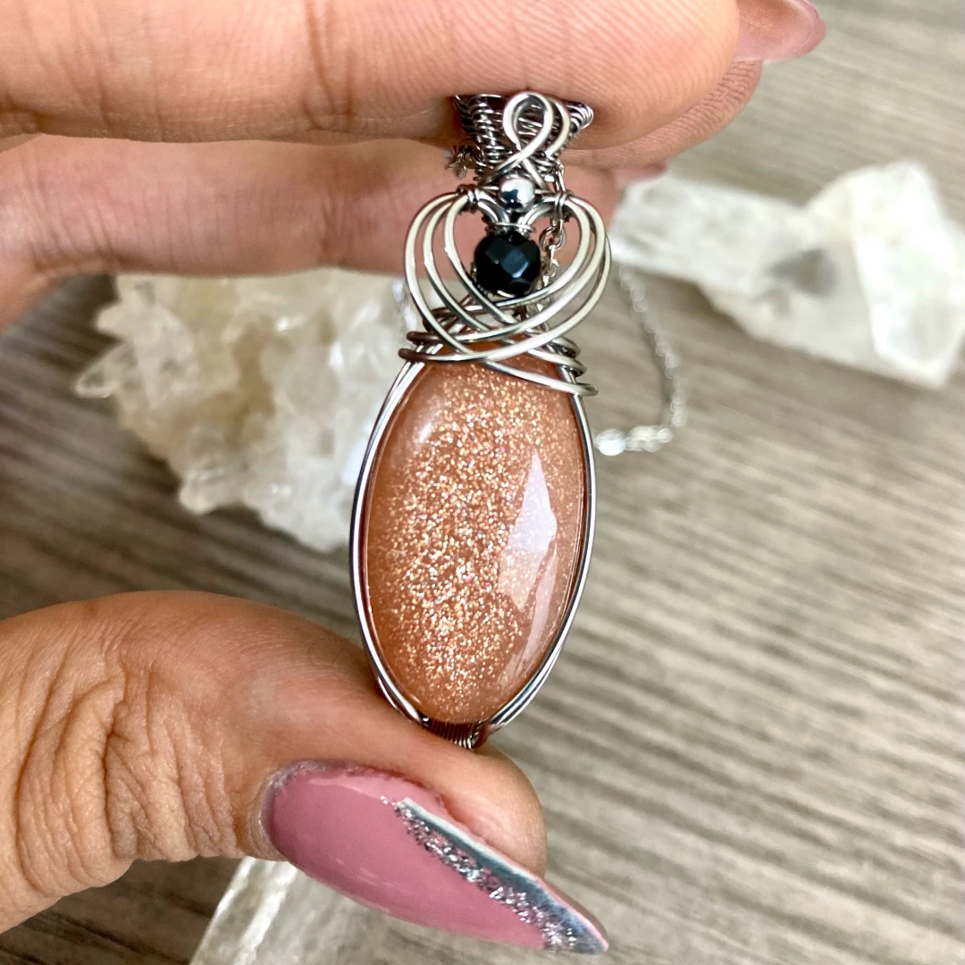 PIEDRA LUNA DURAZNO Y ÓNIX