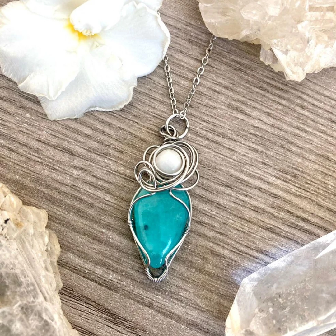 AMAZONITA Y PIEDRA LUNA ADULARIA