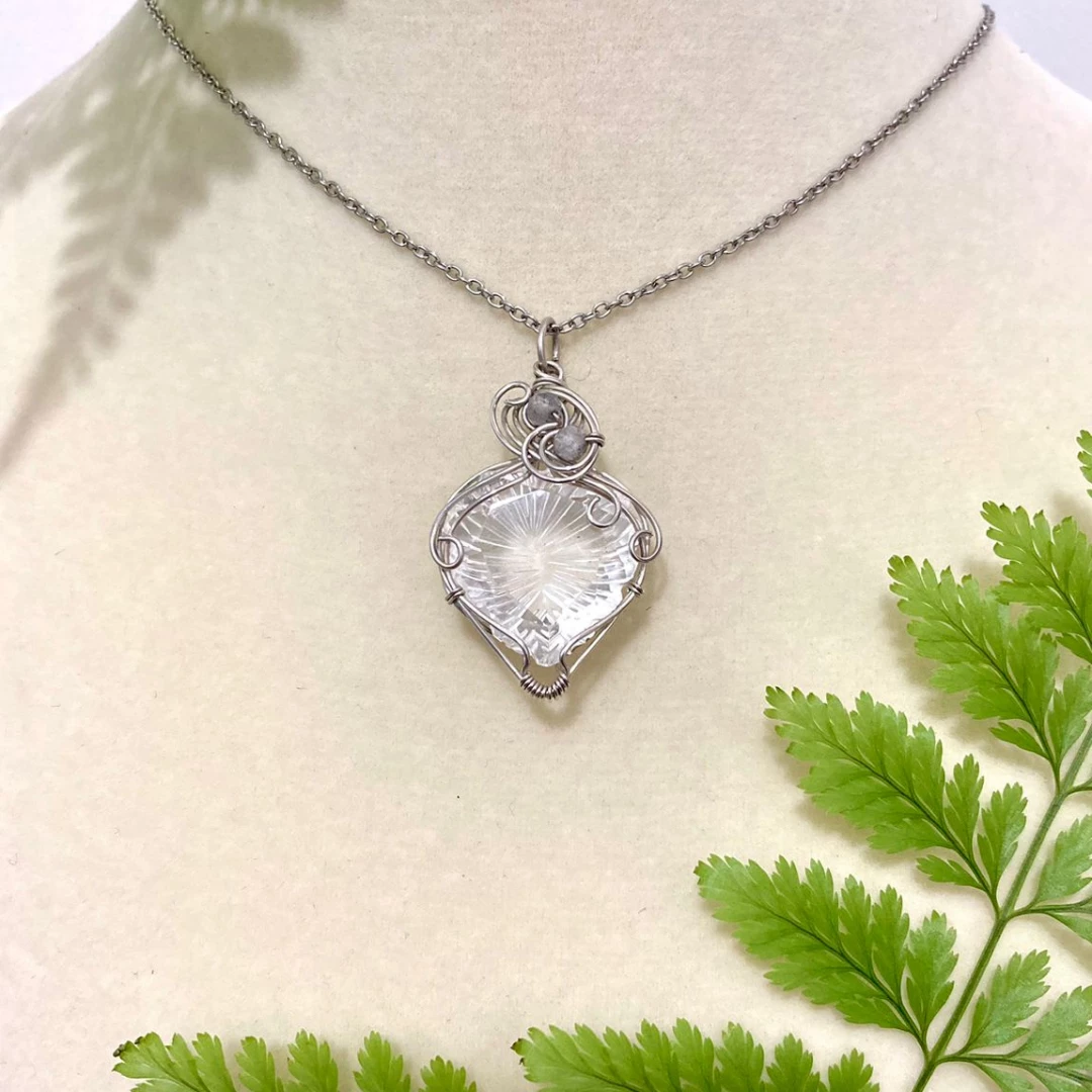 CUARZO CRISTAL FACETADO Y LABRADORITA