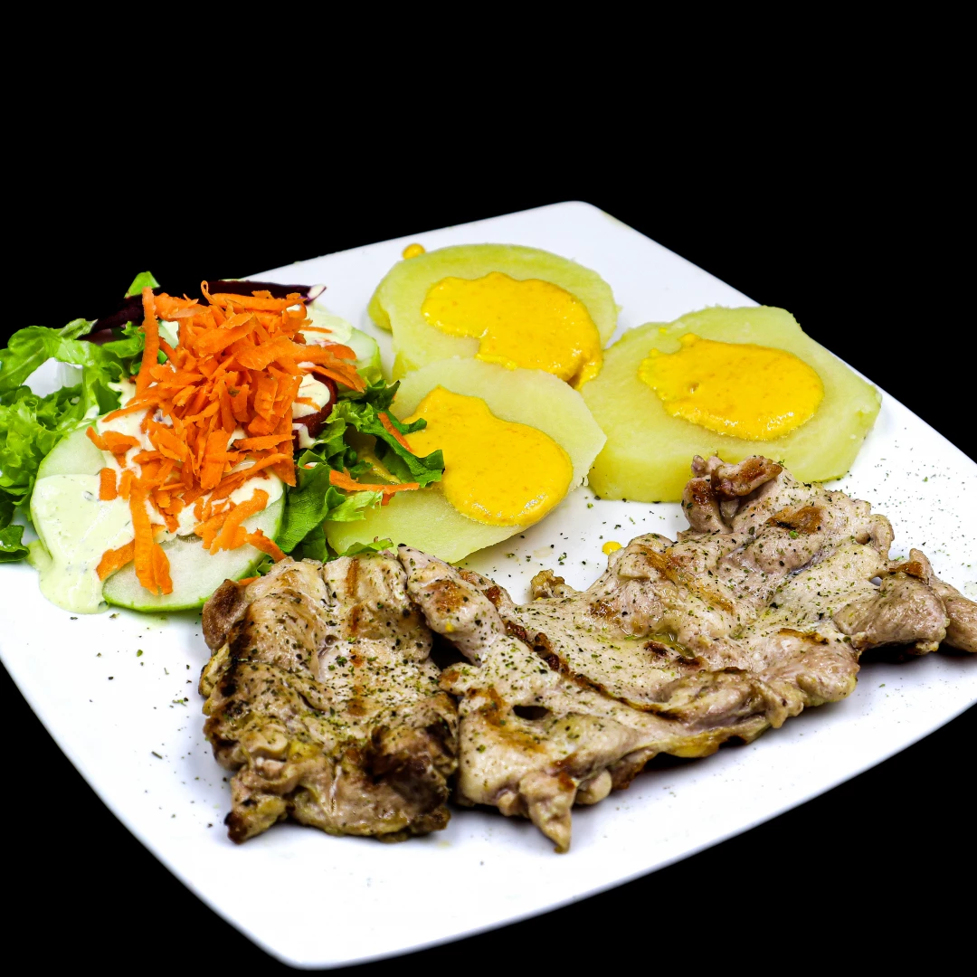 Pierna de pollo deshuesada a las finas hiervas